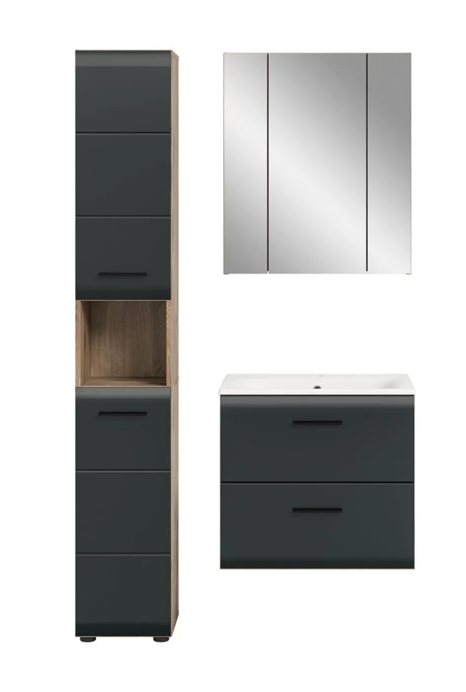 Bad Set Ice 5 | 3-teilig | Nox Oak / schwarz matt