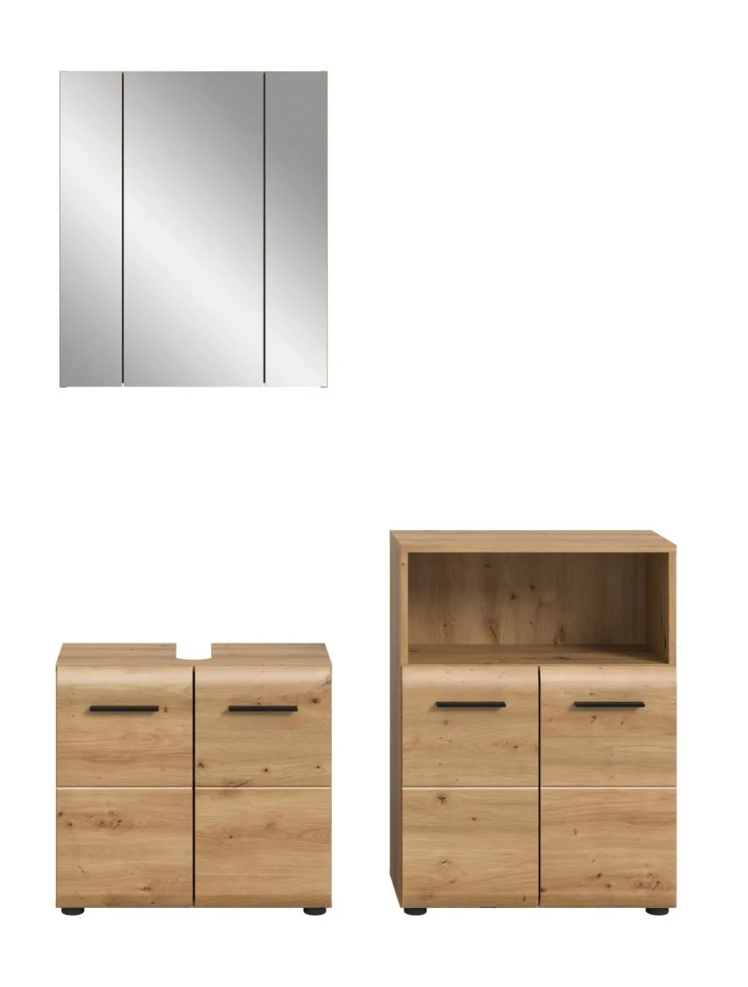 Bad Set Ice 6 | 3-teilig | Artisan Oak ohne Aufsatzleuchte