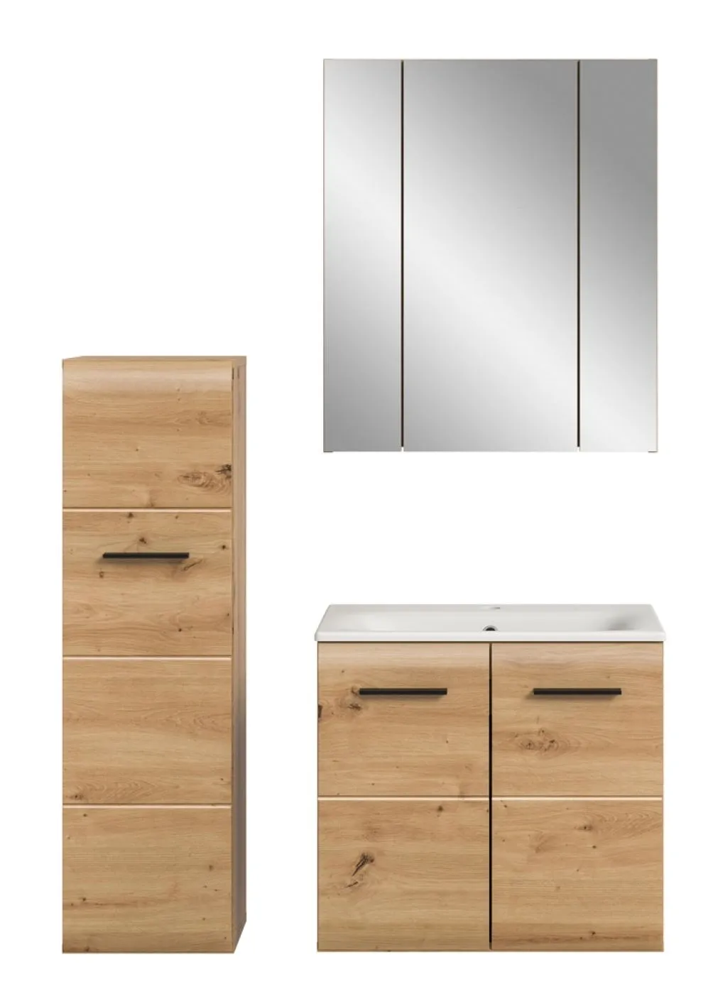 Bad Set Ice 8 | 3-teilig | Artisan Oak ohne Beleuchtung