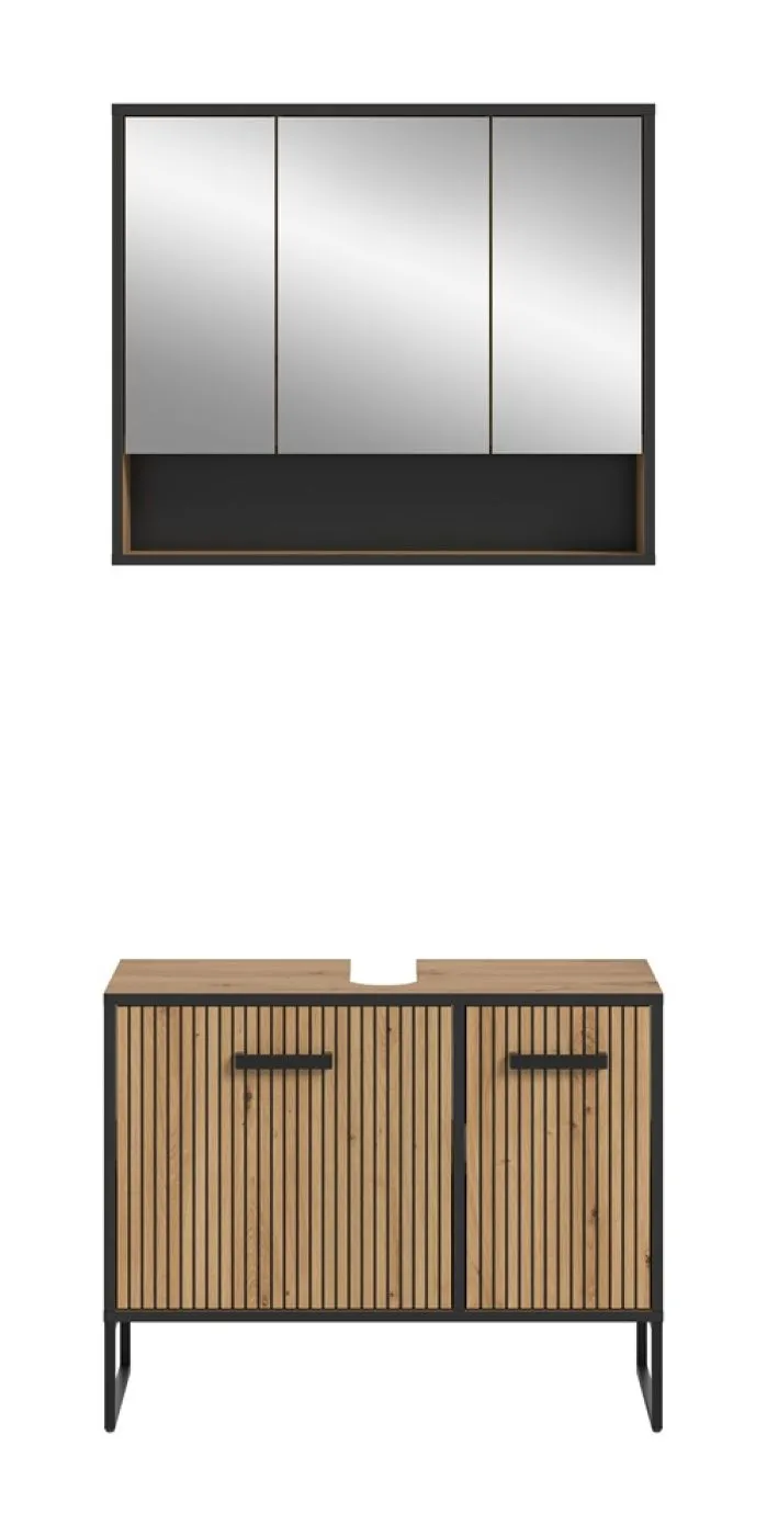 Badezimmer-Set Bagno 2 | Artisan Oak | 2-teilig ohne Beleuchtung