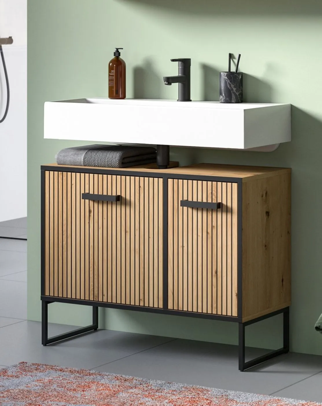 Badezimmer-Set Bagno 3 | Artisan Oak | 3-teilig mit Beleuchtung