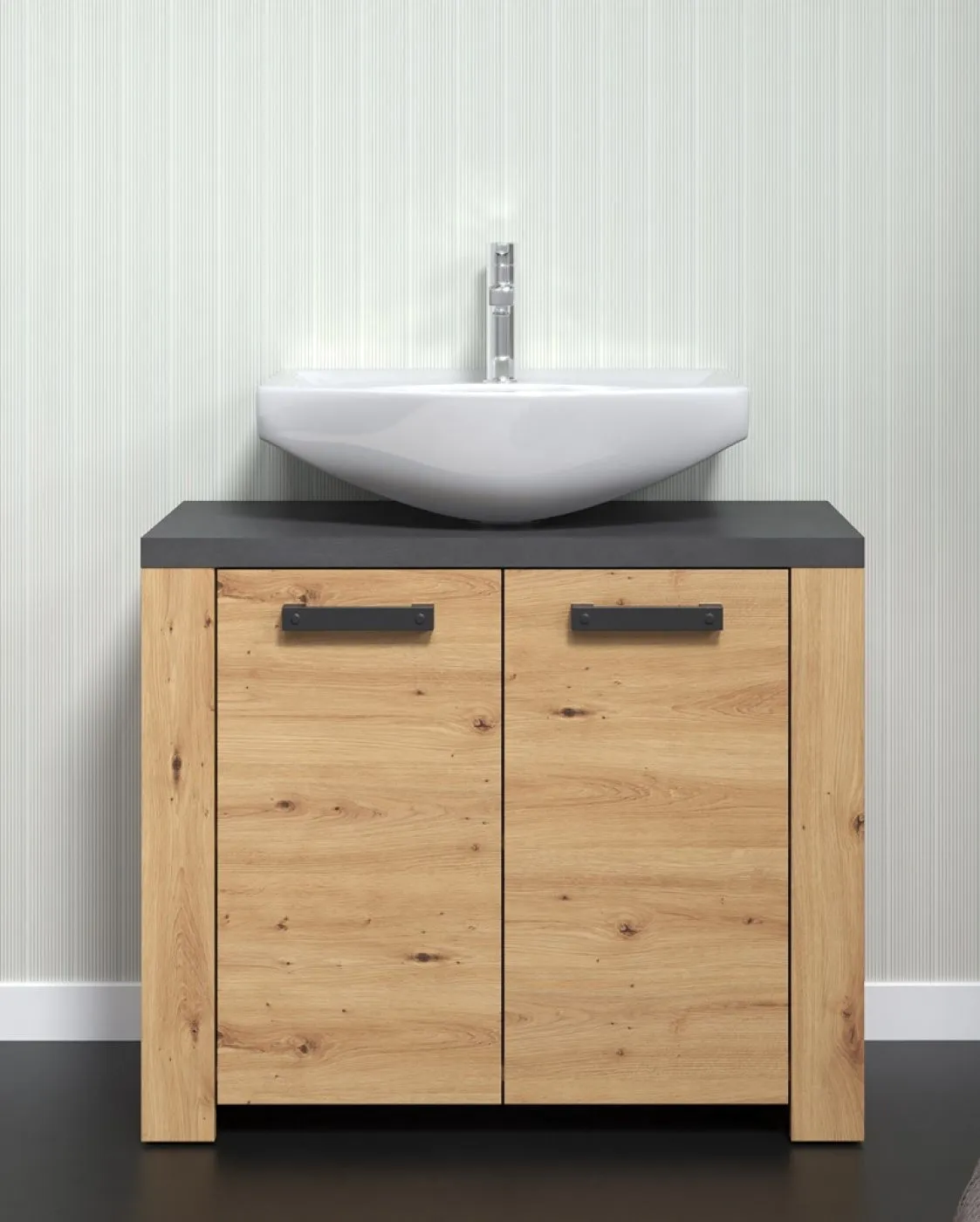 Badezimmer-Set Follow | Artisan Eiche / Matera grau | 4-teilig