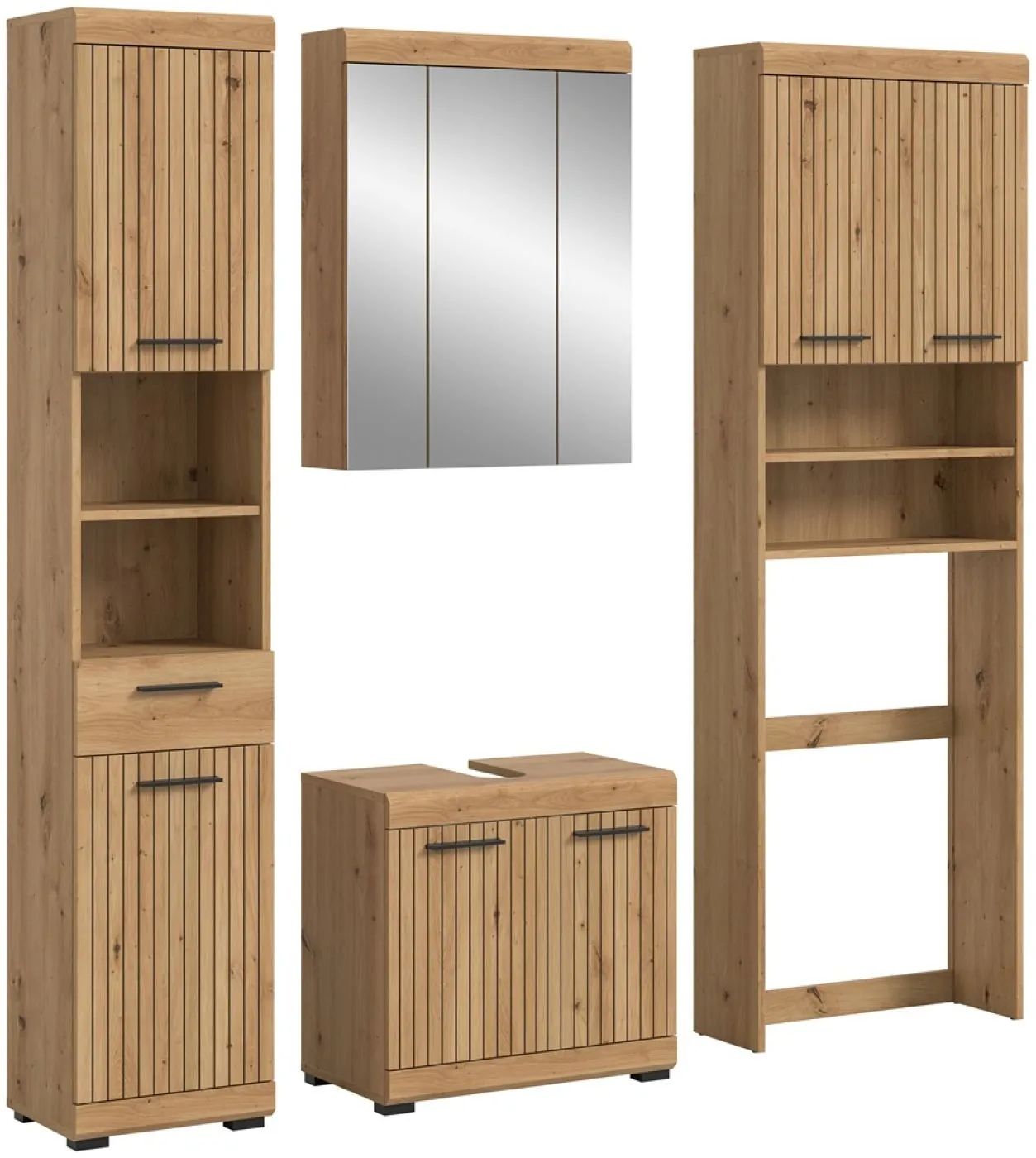 Badezimmer-Set Scout 1 | Artisan Eiche | 4-teilig mit Aufsatzleuchte