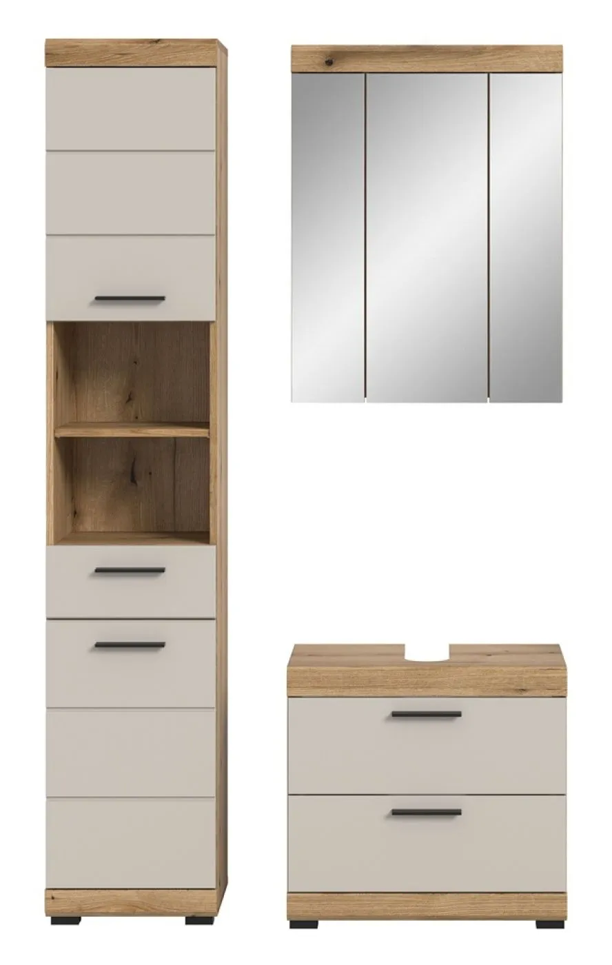 Badezimmer-Set Scout 1 | Kaschmir / Evoak Oak | 3-teilig