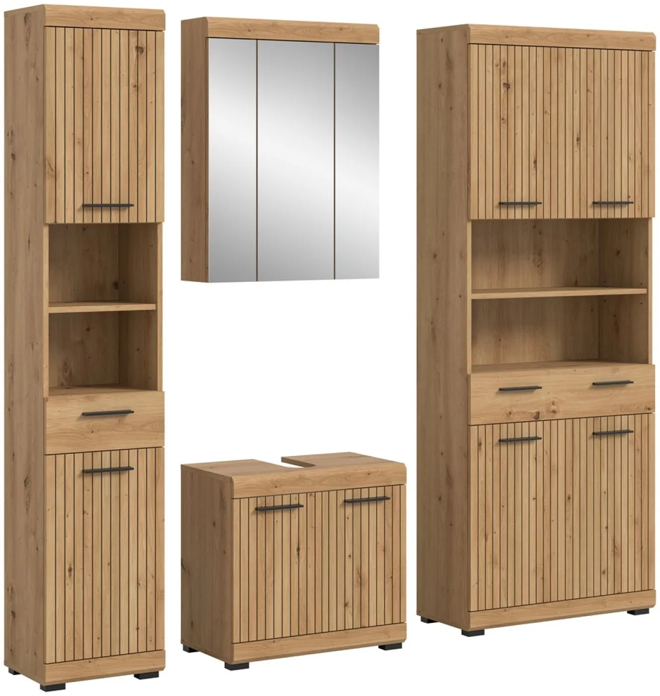 Badezimmer-Set Scout 2 | Artisan Eiche | 4-teilig ohne Aufsatzleuchte