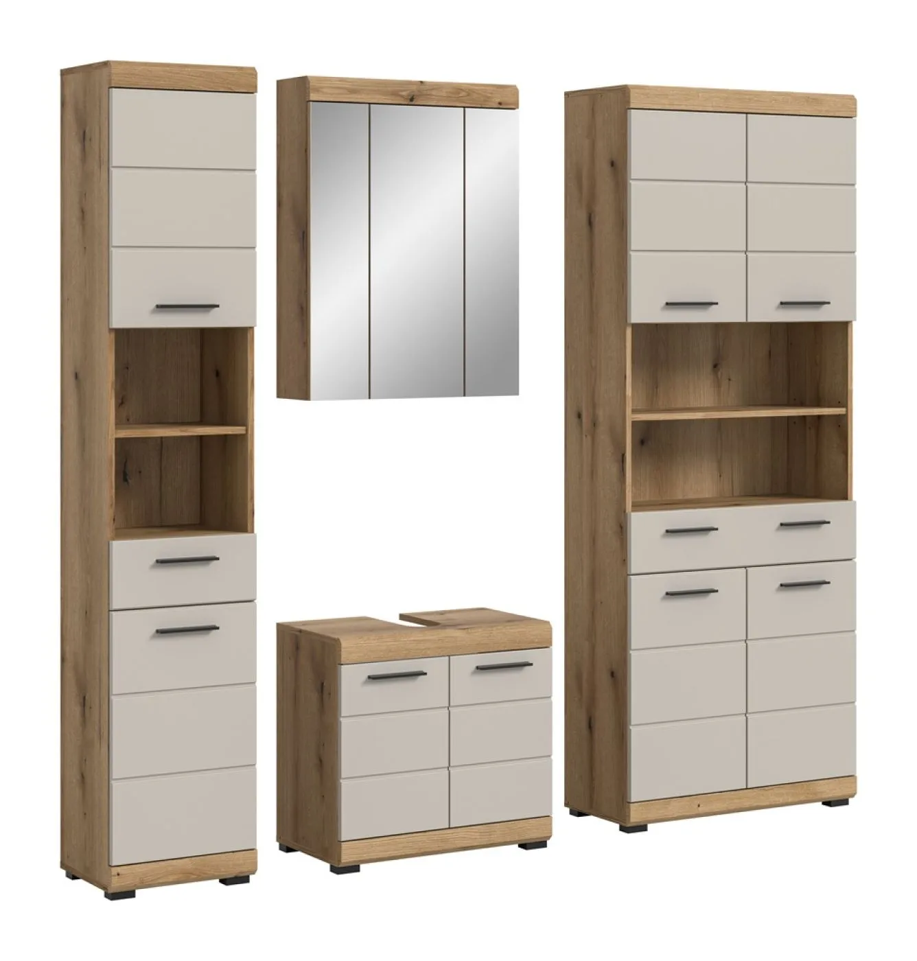 Badezimmer-Set Scout 2 | Kaschmir / Evoak Oak | 4-teilig