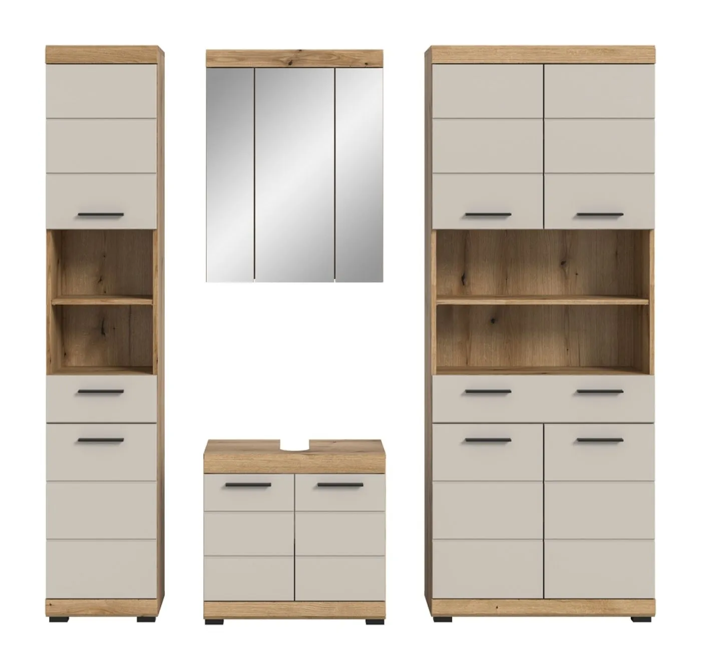 Badezimmer-Set Scout 2 | Kaschmir / Evoak Oak | 4-teilig