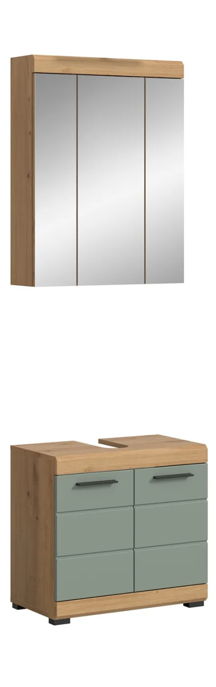 Badezimmer-Set Scout 2 | Salbei / Artisan Eiche | 2-teilig
