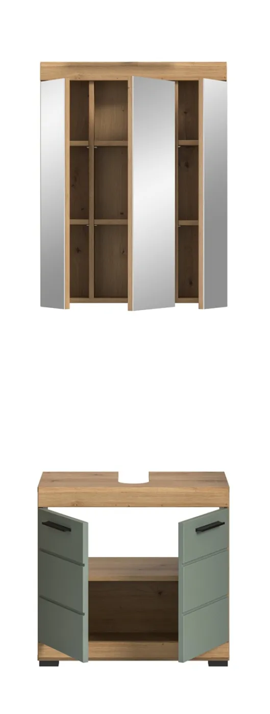 Badezimmer-Set Scout 2 | Salbei / Artisan Eiche | 2-teilig
