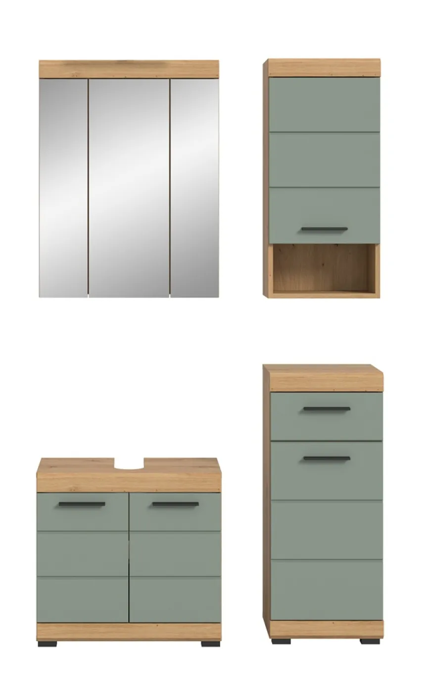 Badezimmer-Set Scout 2 | Salbei / Artisan Eiche | 4-teilig