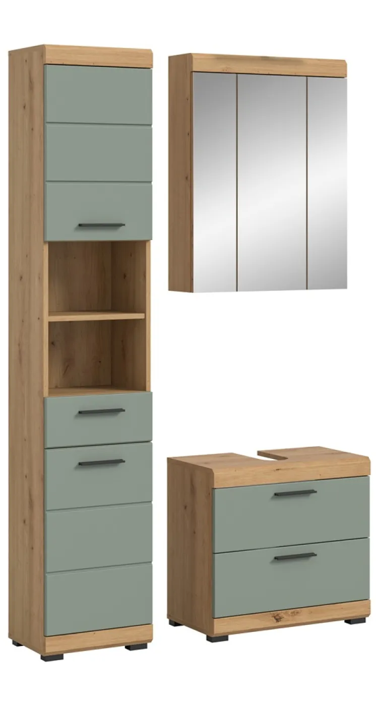 Badezimmer-Set Scout 3 | Salbei / Artisan Eiche | 3-teilig