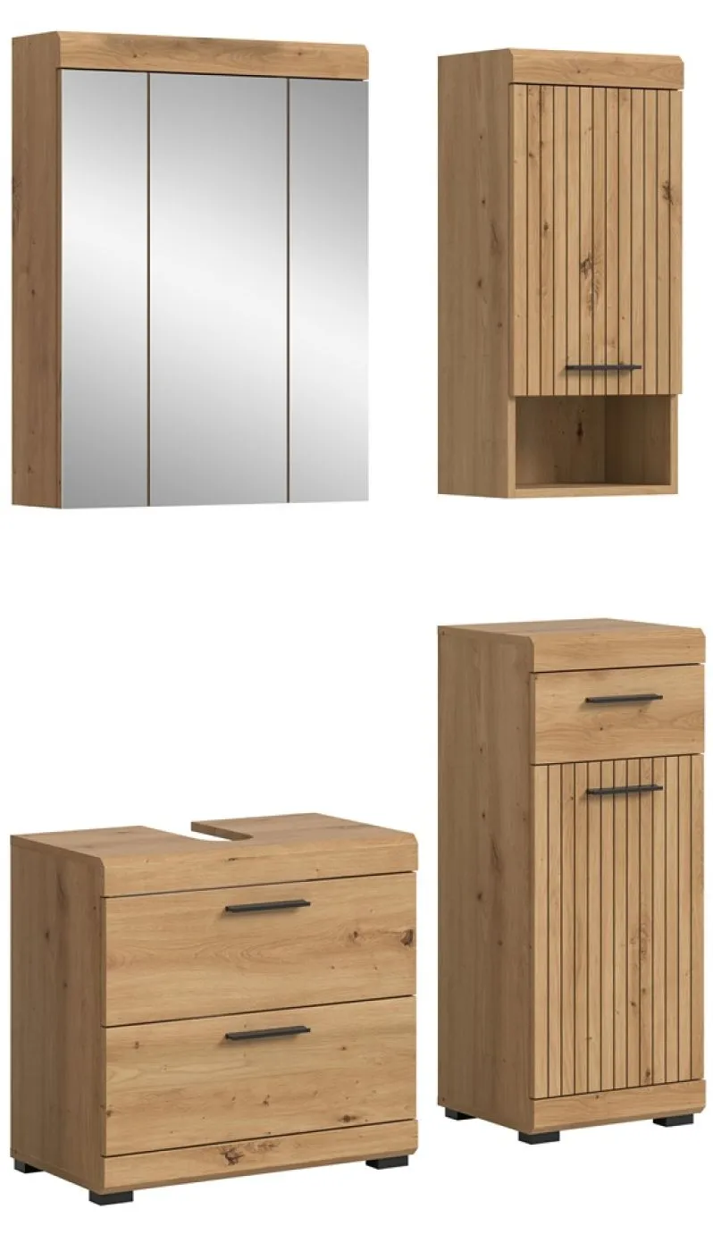 Badezimmer-Set Scout 6 | Artisan Eiche | 4-teilig ohne Aufsatzleuchte