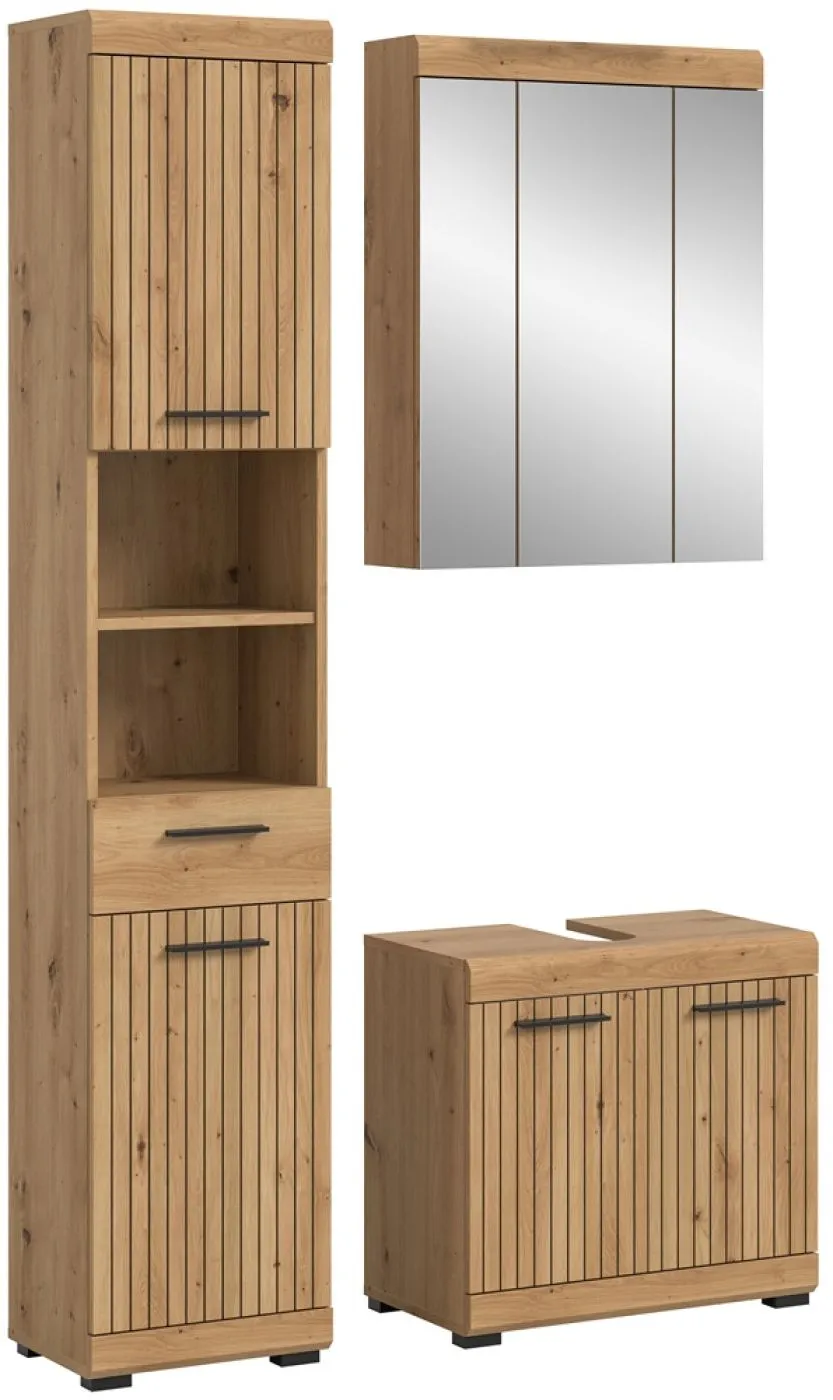 Badezimmer-Set Scout | Artisan Eiche | 3-teilig mit Aufsatzleuchte