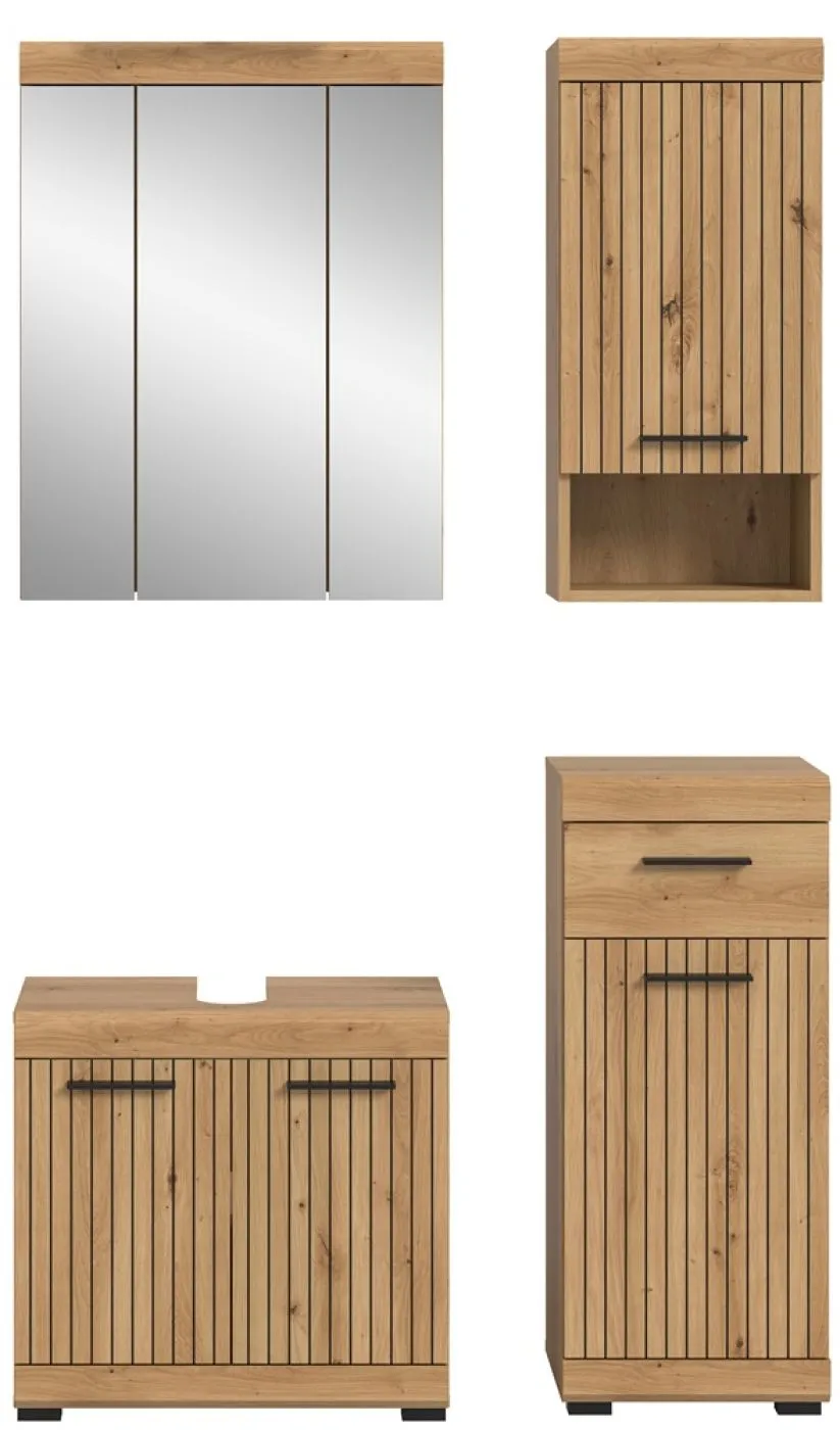Badezimmer-Set Scout | Artisan Eiche | 4-teilig mit Aufsatzleuchte