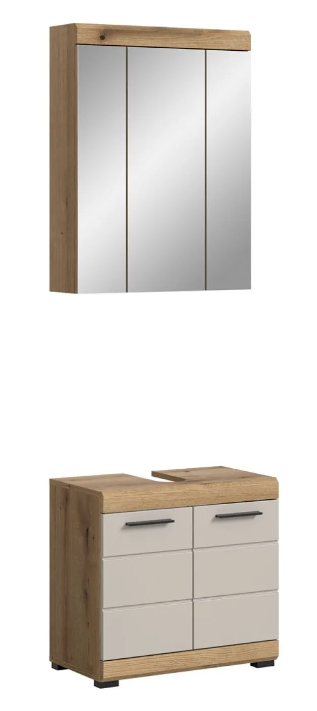 Badezimmer-Set Scout | Kaschmir / Evoak Oak | 2-teilig ohne Aufsatzleuchte