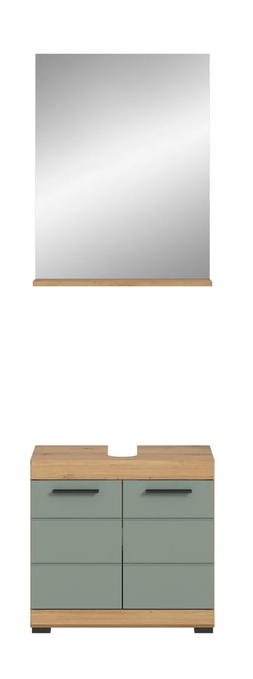 Badezimmer-Set Scout | Salbei / Artisan Eiche | 2-teilig 1a