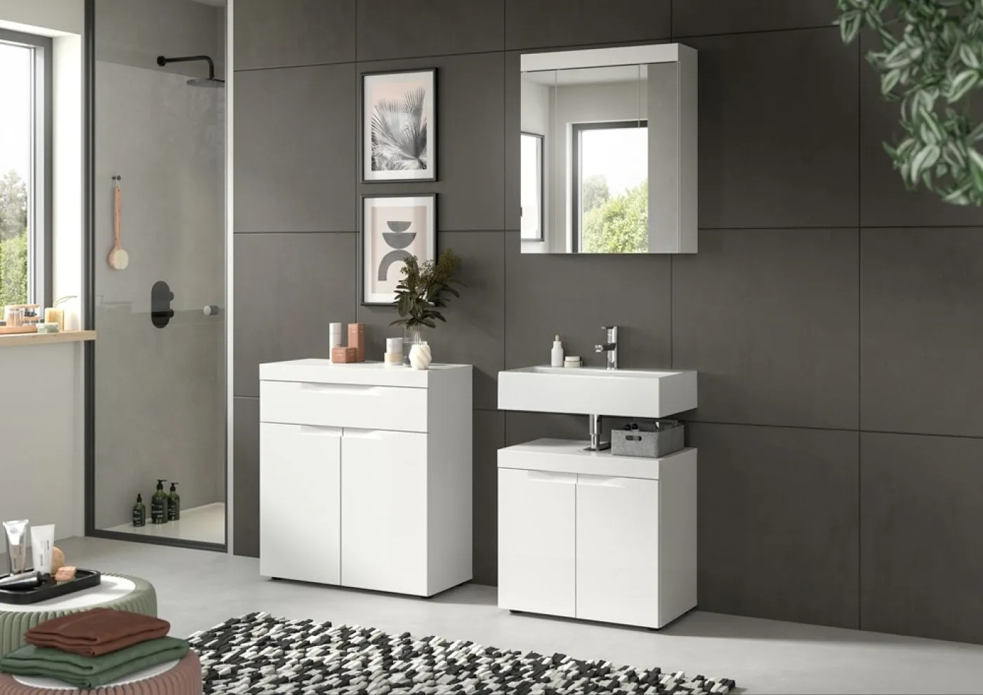 Badezimmer-Set Viana 1 | 3-teilig | weiß