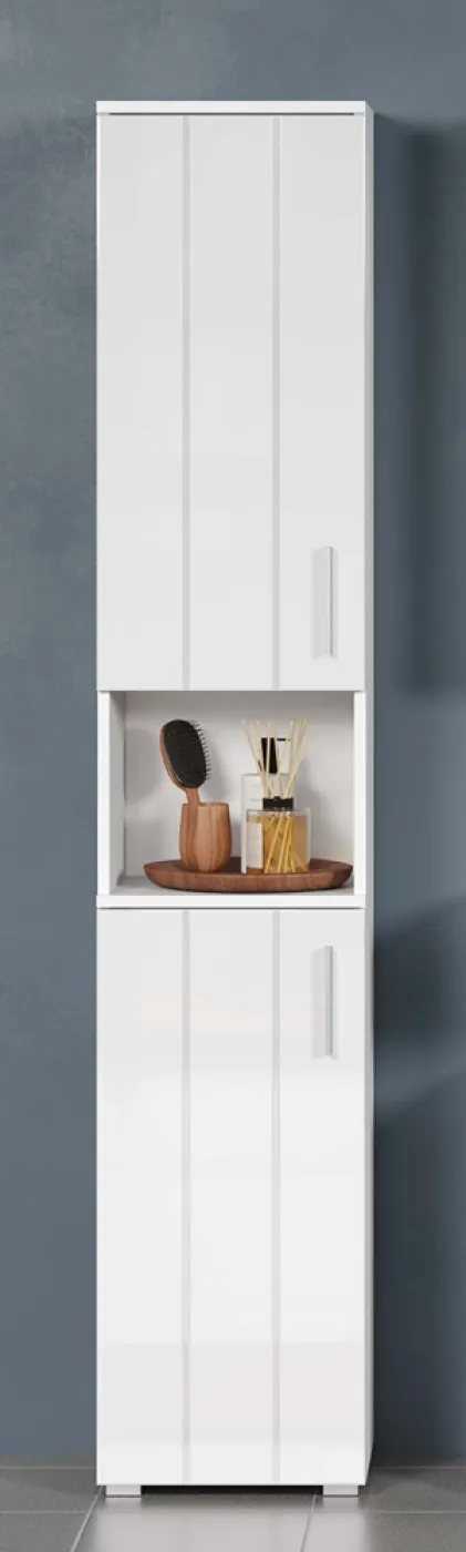 Badezimmer-Set Wons | weiß Hochglanz | 3-teilig mit Beleuchtung