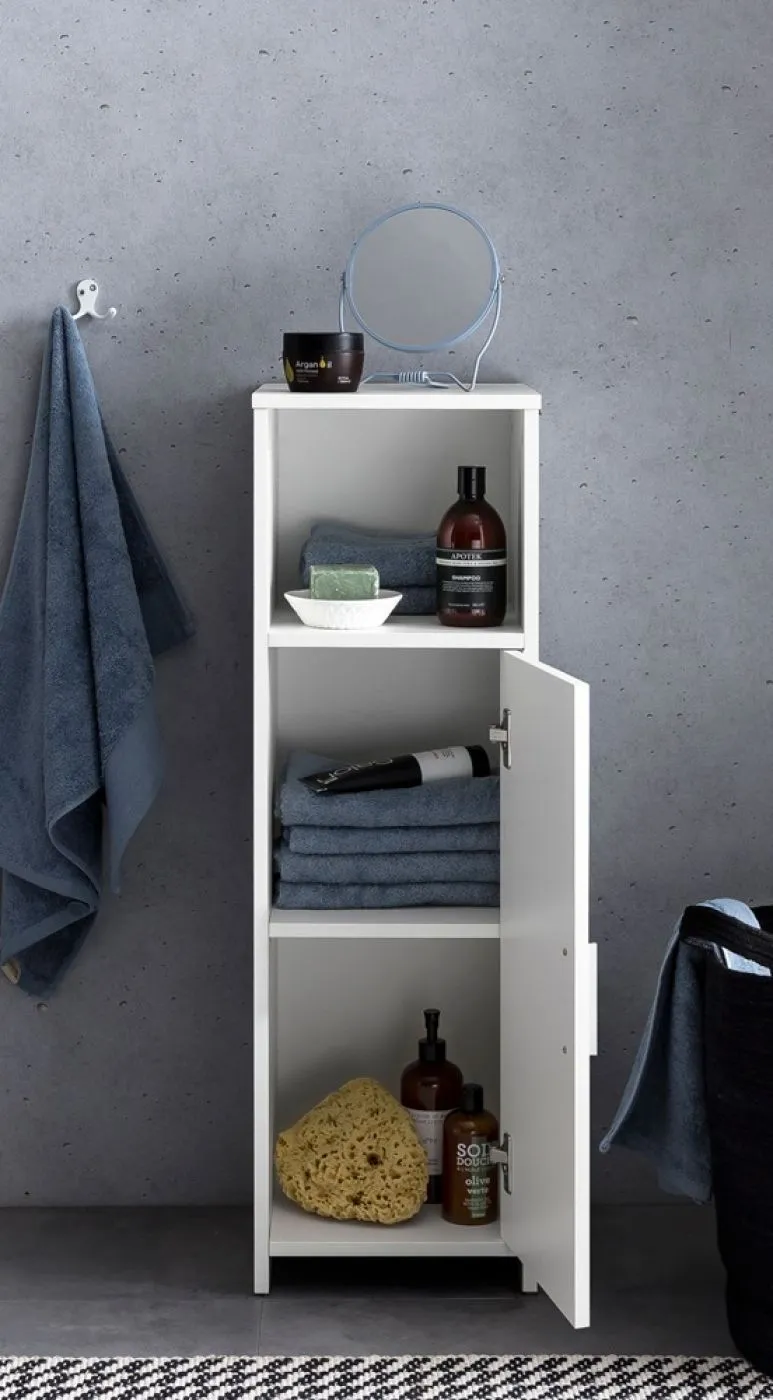 Badezimmerschrank Xavienne | mit Schubläden | weiß