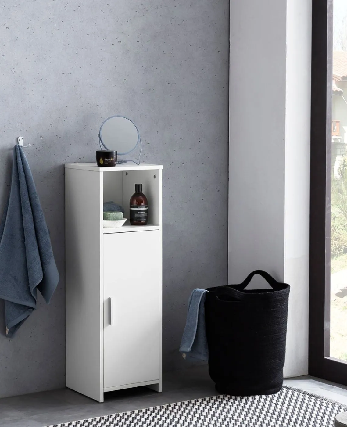 Badezimmerschrank Xavienne | mit Schubläden | weiß