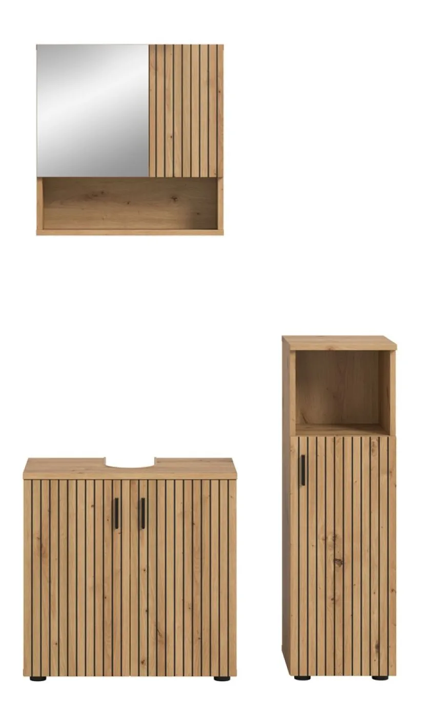 Badkombination Mone 1 | 3-teilig | Artisan Oak ohne Aufsatzleuchte