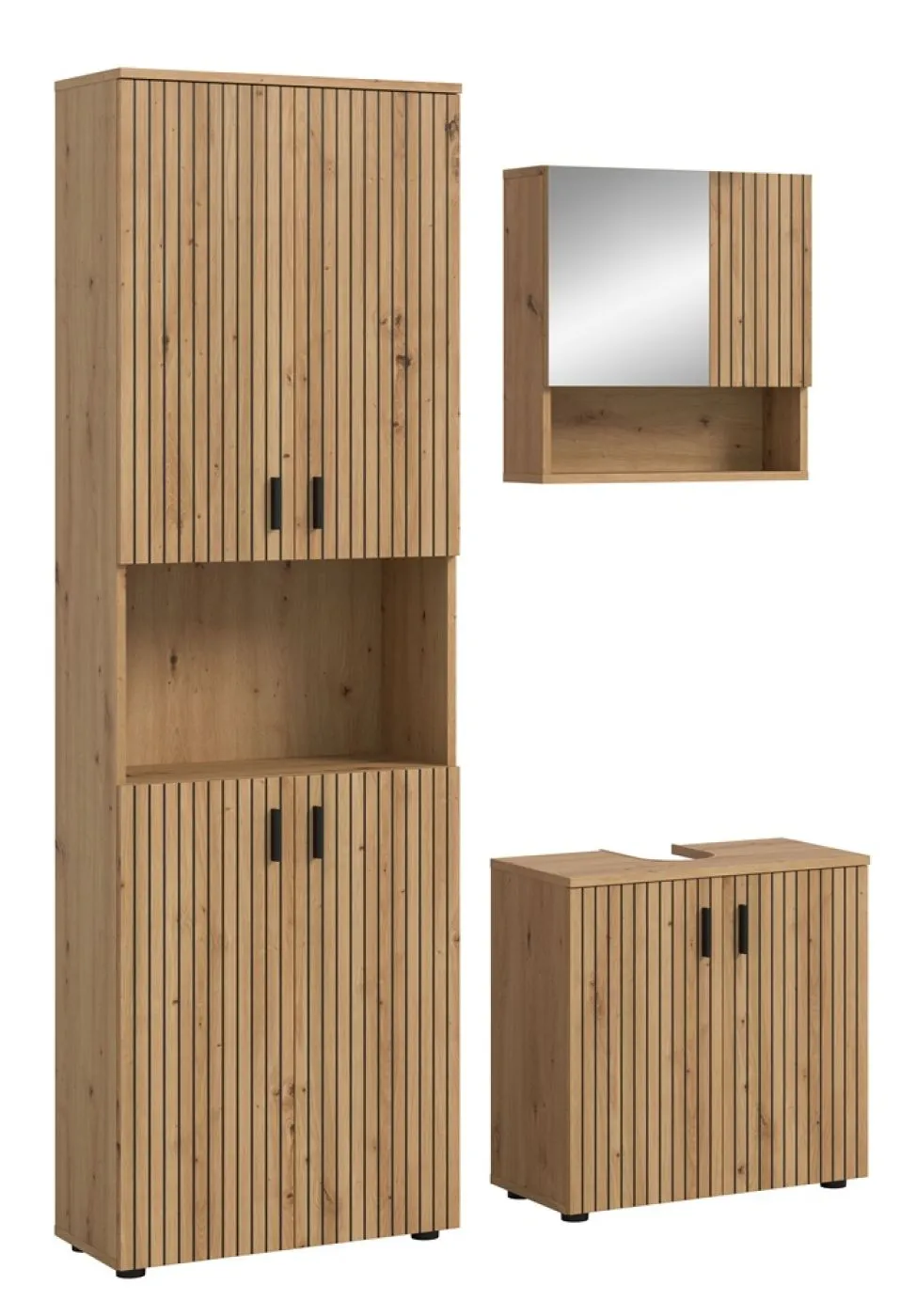Badkombination Mone | 3-teilig | Artisan Oak ohne Aufsatzleuchte