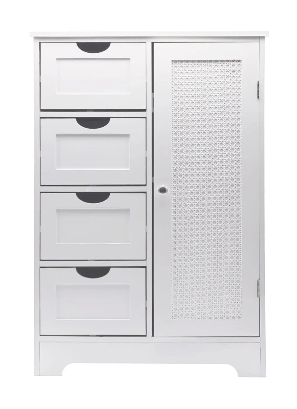 Badschrank Badezimmerkommode Zisan mit Schubkästen | weiß