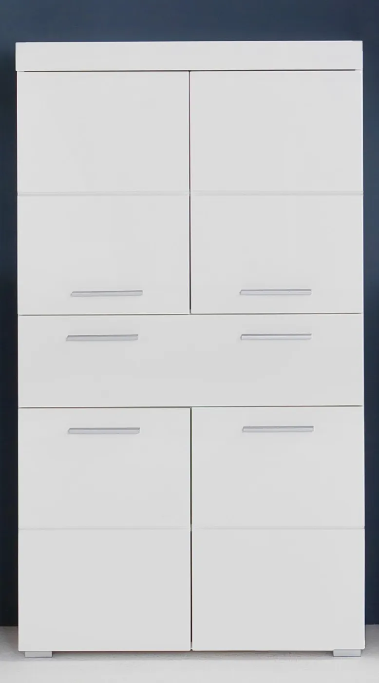 Badschrank Badkommode breit Amanda | weiß Hochglanz