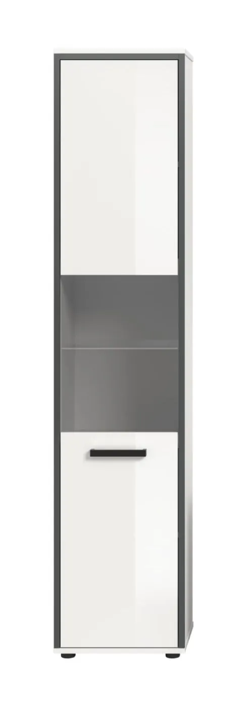 Badschrank Kojak 2 | weiß / weiß Hochglanz | ohne Beleuchtung