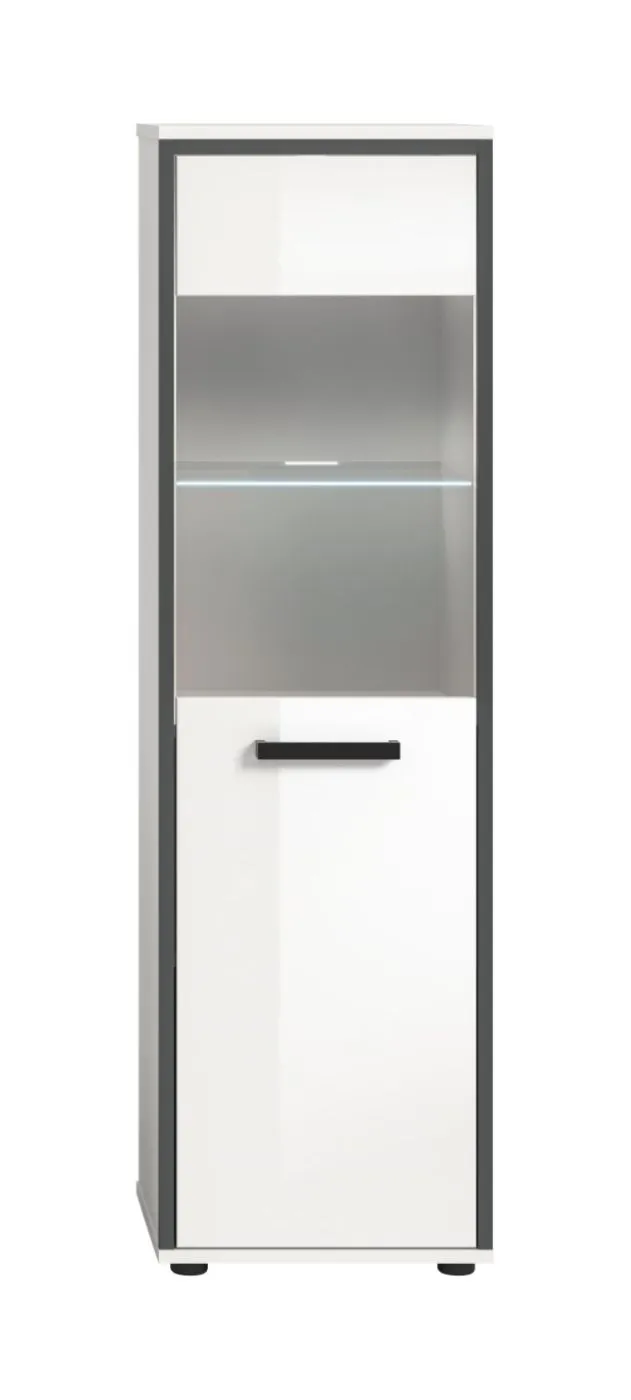 Badschrank Kojak | weiß / weiß Hochglanz | optional Beleuchtung