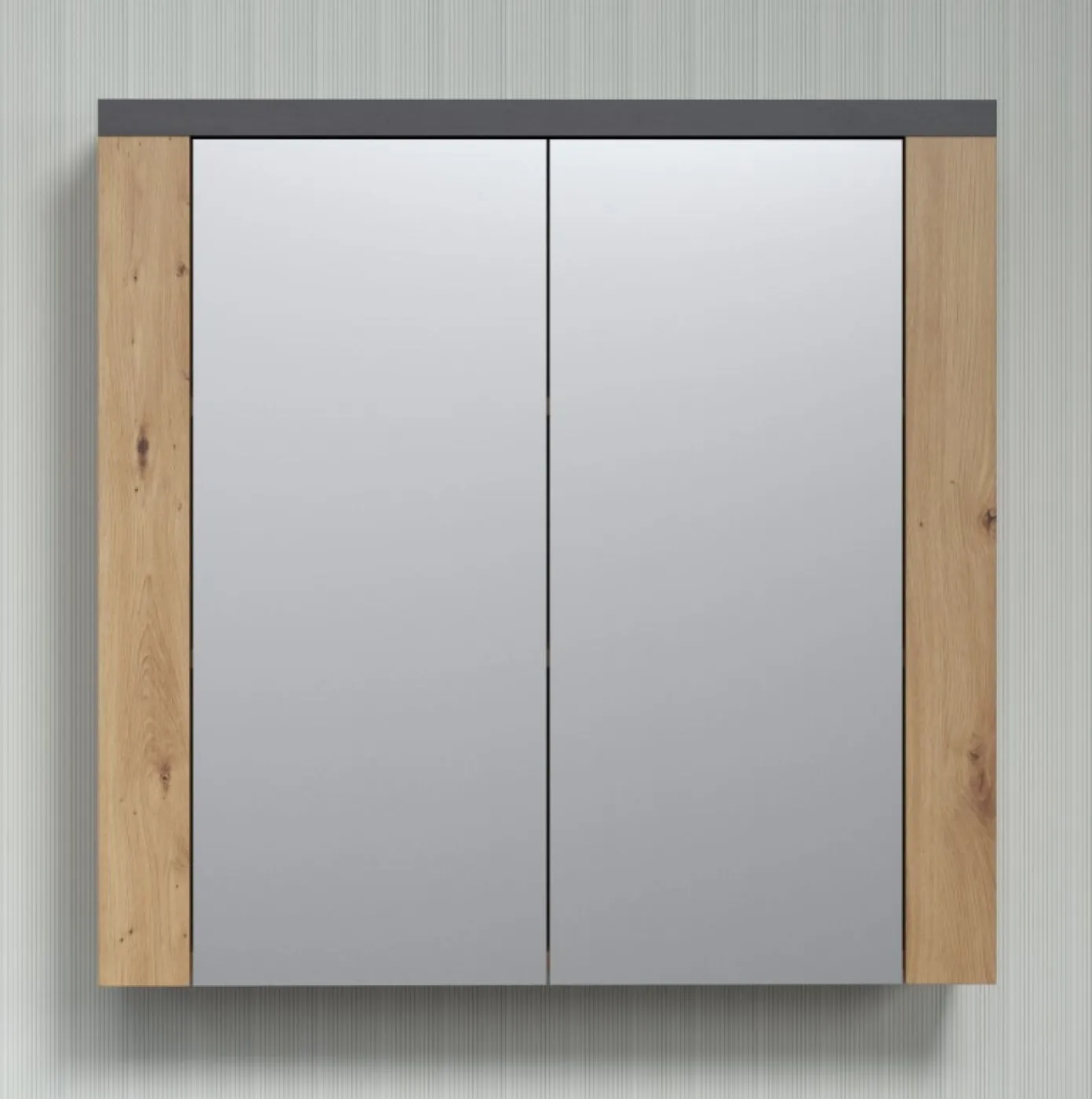 Spiegelschrank Bad Follow | Artisan Eiche / Matera grau ohne LED Aufsatzleuchte