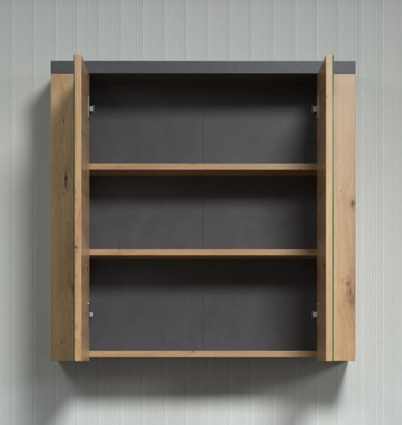 Spiegelschrank Bad Follow | Artisan Eiche / Matera grau ohne LED Aufsatzleuchte