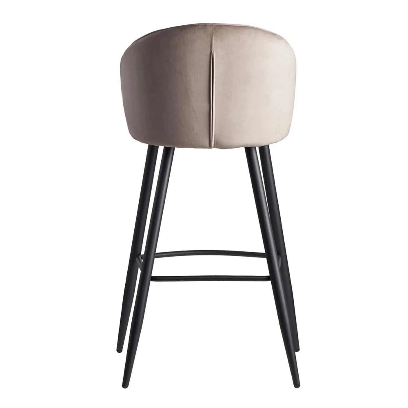 Barhocker Shella | mit Fußablage | samt | beige