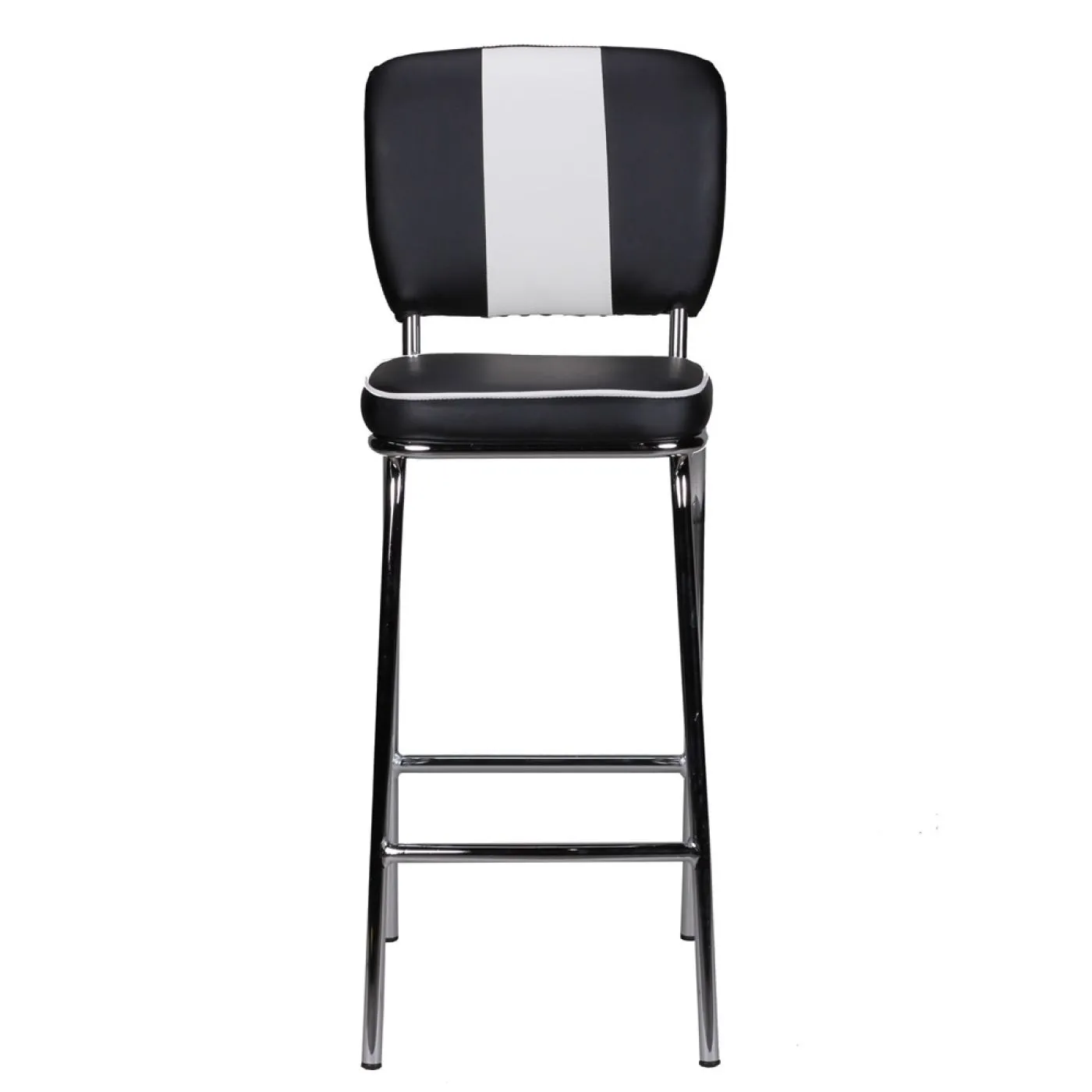 Barstuhl Deni | Retro Vintage | schwarz / weiß