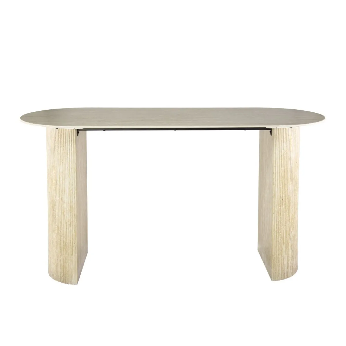 Bartisch Homa | oval | 180 cm | Keramik | Travertin