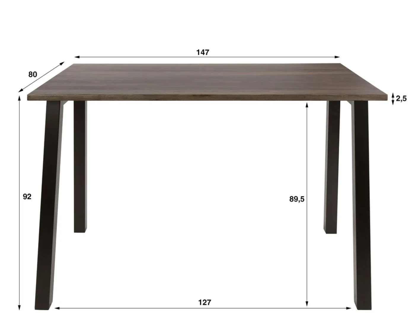Bartisch Lucia | Akazie massiv | braun | 147cm