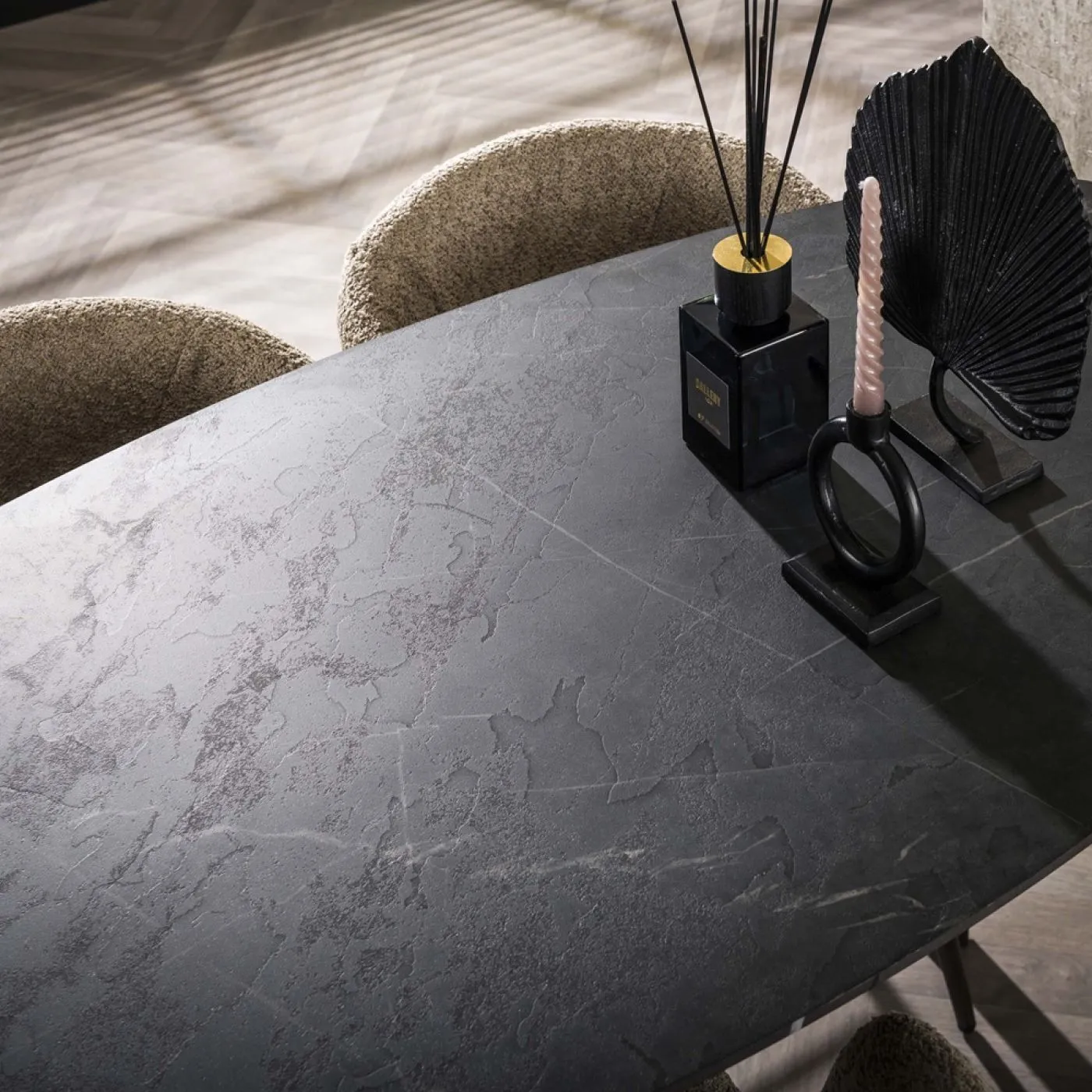 Bartisch Pouzina | 140cm | Vierfußgestell | 3D Melamin graphite