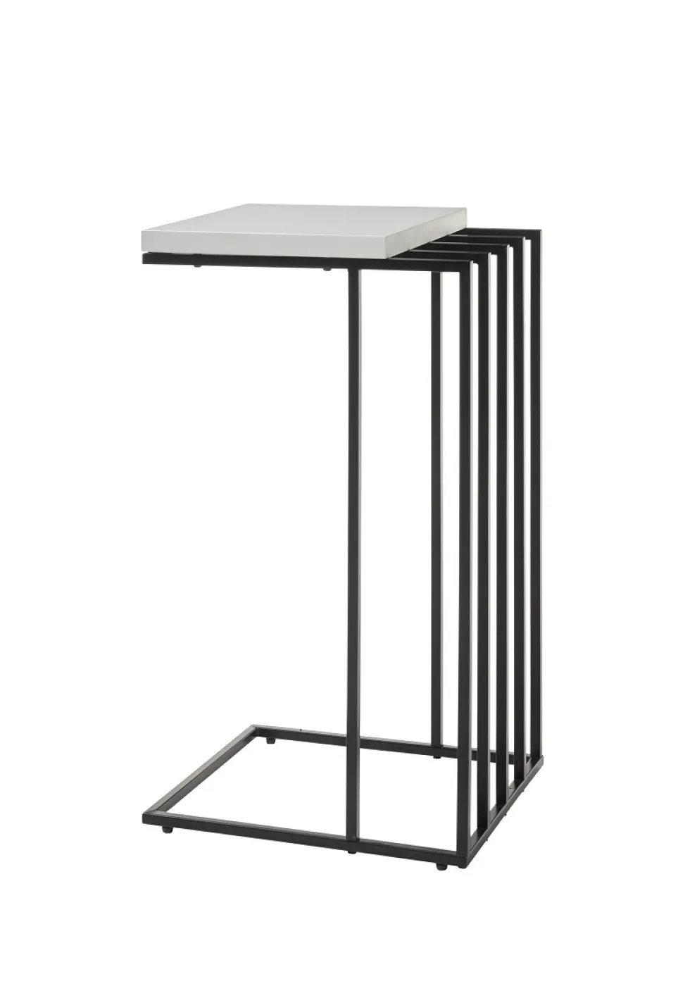 Beistelltisch Juba | 40x35 | weiß matt / schwarz