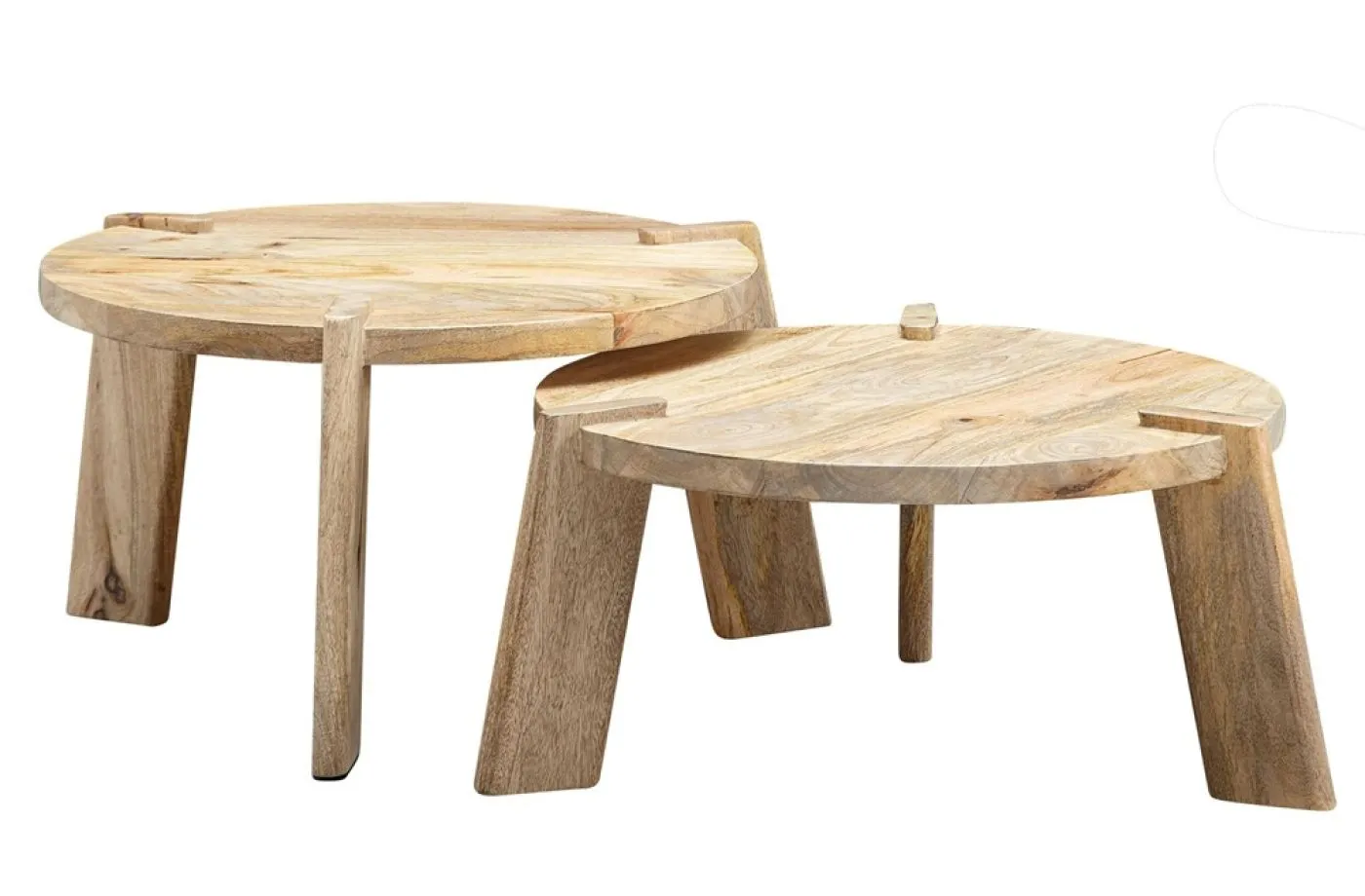Beistelltisch Set Bermo 2-teilig | Mango massiv