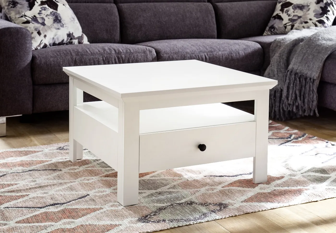 Couchtisch Baxter | Landhausstil | weiß | 70x70 cm