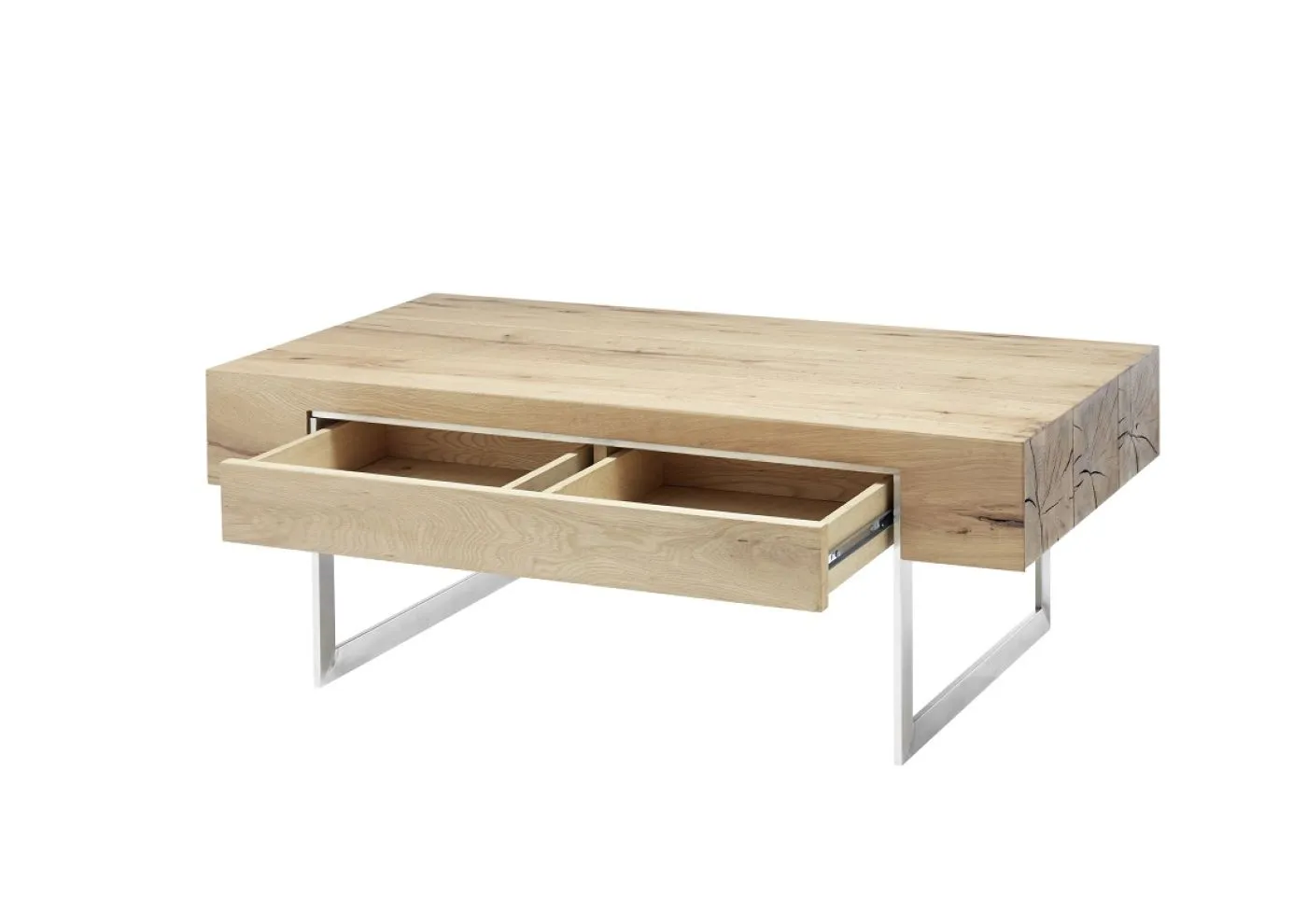 Couchtisch Birmingham | Asteiche | mit Schubkasten | 110x60 | Eichefarben