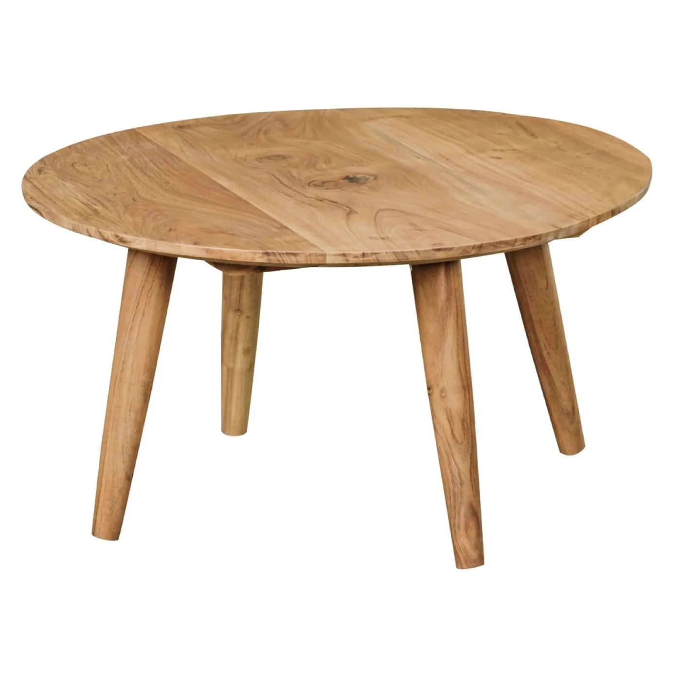 Couchtisch Boha | Ø 75 | Akazie Holz massiv | braun