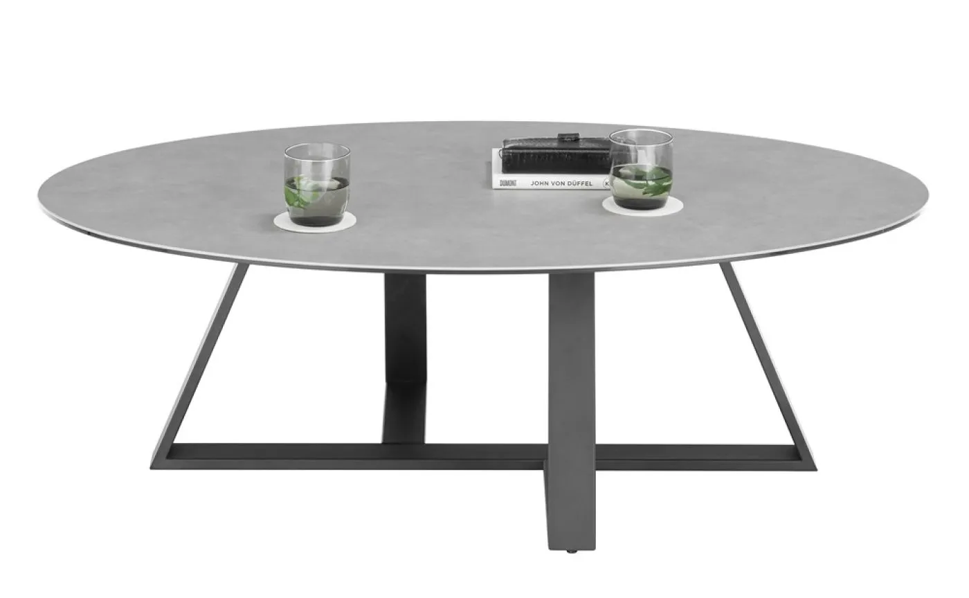 Couchtisch Elbing | grau / schwarz