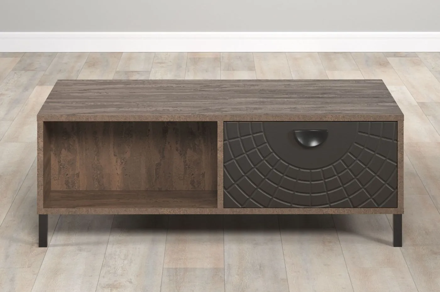Couchtisch Fusion | Wohnzimmertisch | Rostoptik Rusty Flow / Perlbronze