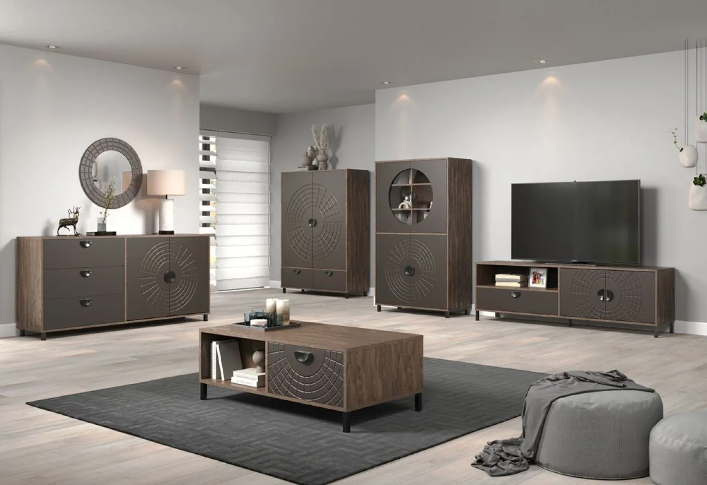 Couchtisch Fusion | Wohnzimmertisch | Rostoptik Rusty Flow / Perlbronze