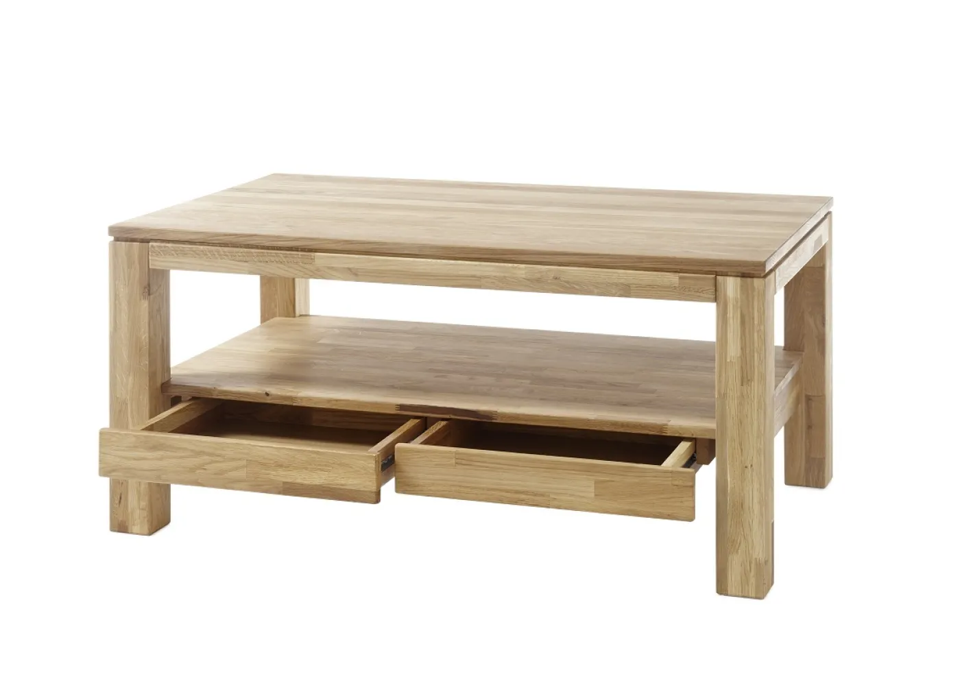 Couchtisch Gordon | Asteiche massiv | mit Schubkästen | 115X70