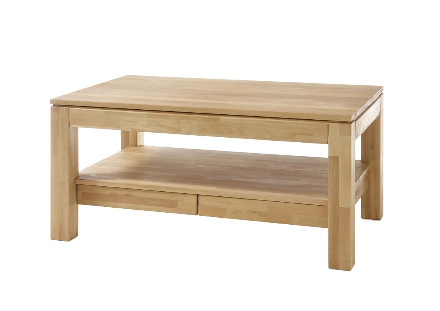 Couchtisch Gordon | Kernbuche massiv | mit Schubkästen | 115X70