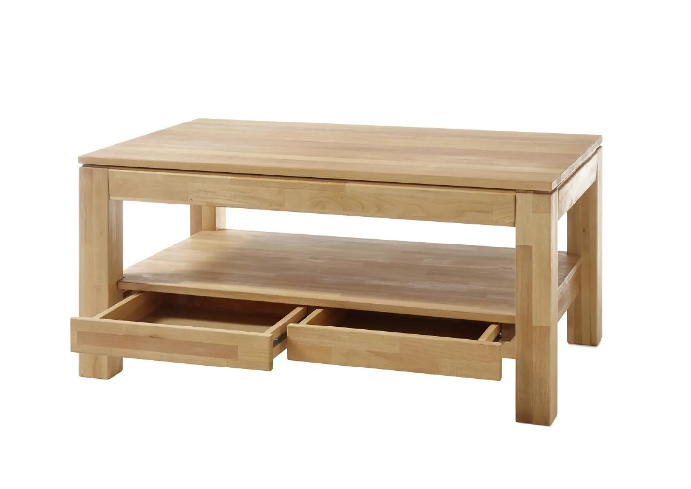 Couchtisch Gordon | Kernbuche massiv | mit Schubkästen | 115X70