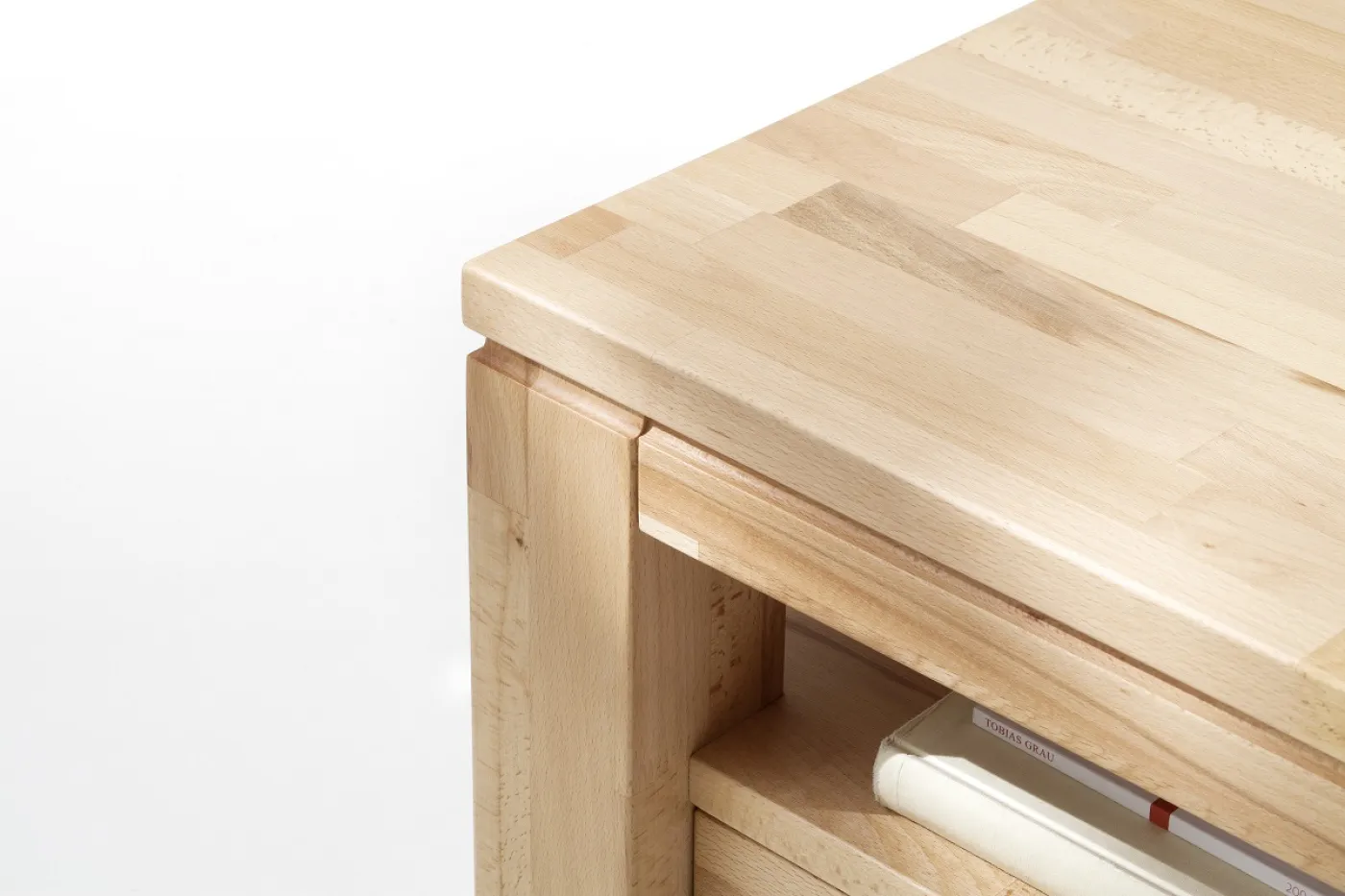 Couchtisch Gordon | Kernbuche massiv | mit Schubkästen | 115X70