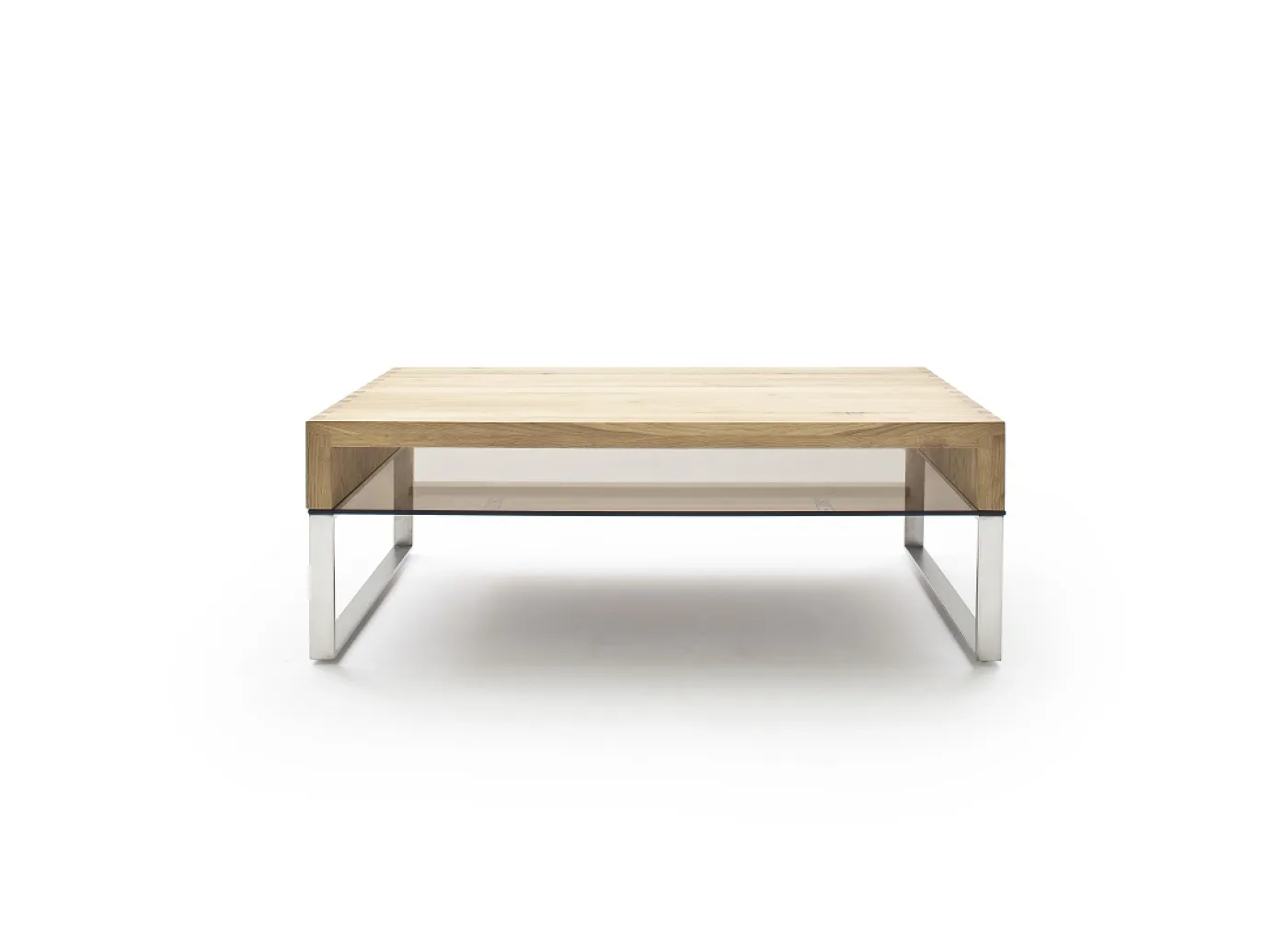 Couchtisch Hilary | Asteiche massiv | mit Glasplatte | 110x70 | Eiche